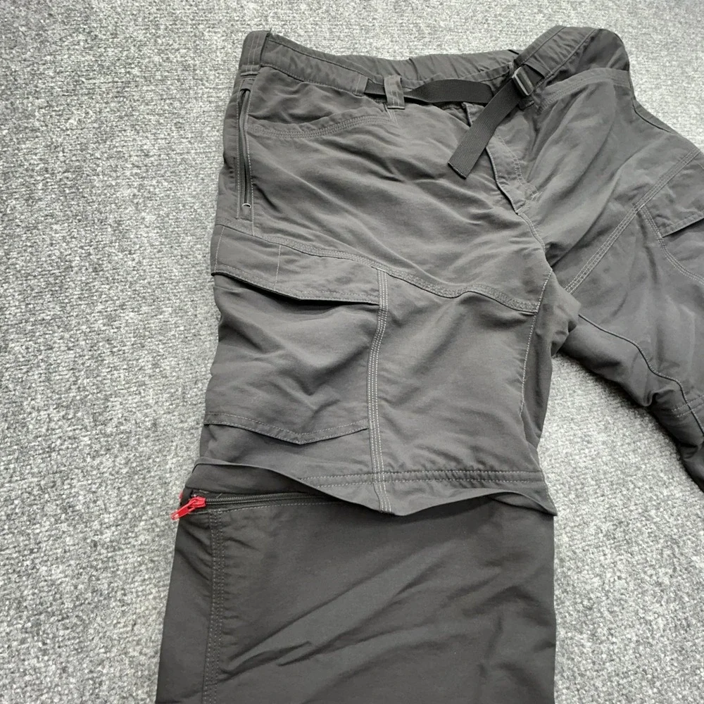The North Face Pants Mens Large Gray Cargo Convertible Hiking Zip Off Nylon
